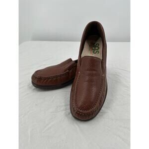 SAS Womens Comfort Shoes Size 8 Twin Slip On Loafers Brown Casual Classic